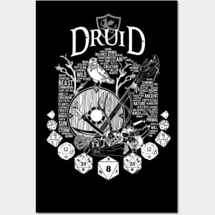 RPG Class Series: Druid - White Version Posters and Art